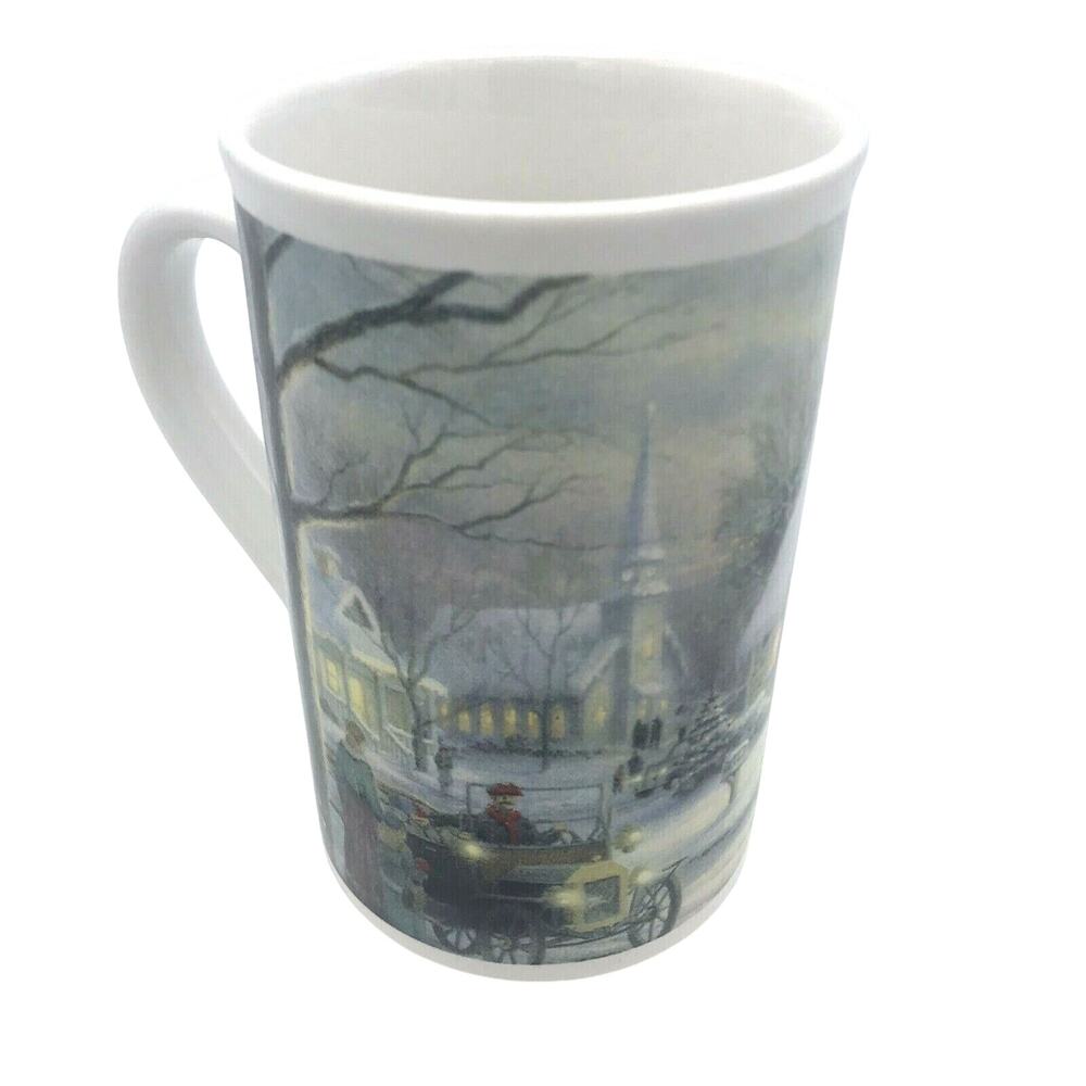 Thomas Kinkade Memories of Christmas Mug 2001 Vintage Designpac Gifts 16 oz